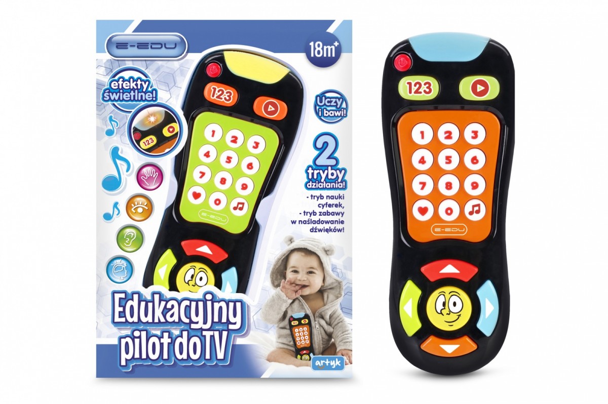 Educational TV remote control E-Edu black 128837 (5901811128837)