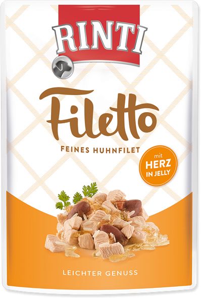 Rinti Rinti Filet 100g Saszetka Kura Serca Drobiowe VAT010306 (4000158954022) barība suņiem