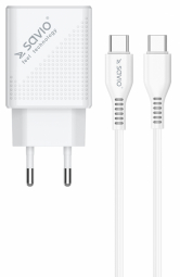 SAVIO LA-05 USB Type A & Type C Quick Charge Power Delivery 3.0 cable 1m Indoor iekārtas lādētājs