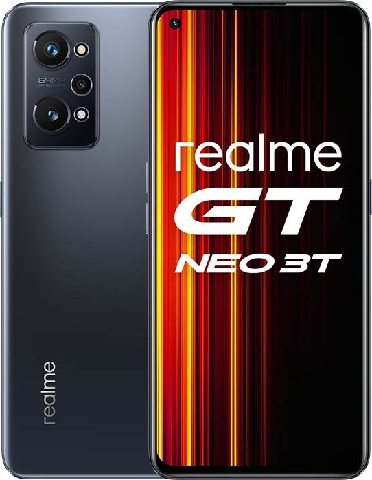 Smartfon Realme GT Neo 3T 5G 8/128GB Dual SIM Czarny 11640911 (6941399085916) Mobilais Telefons
