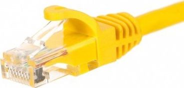 Netrack patch cable RJ45, snagless boot, Cat 5e UTP, 3m yellow kabelis, vads