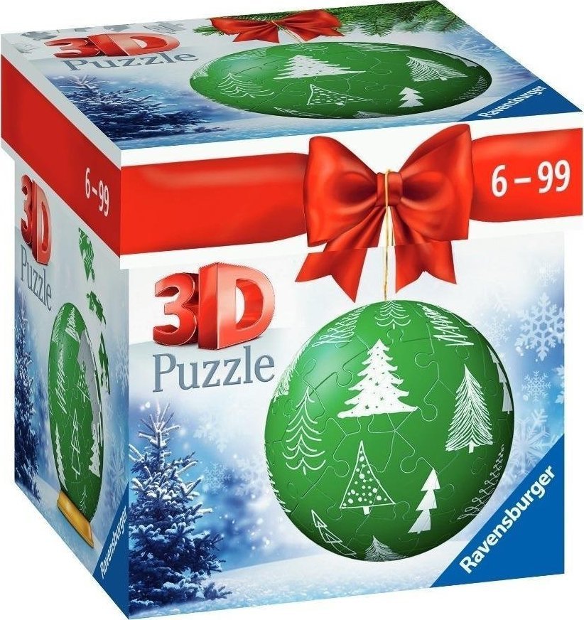 Ravensburger Puzzle 3D 54 Swiateczne dekoracje motyw 3 puzle, puzzle