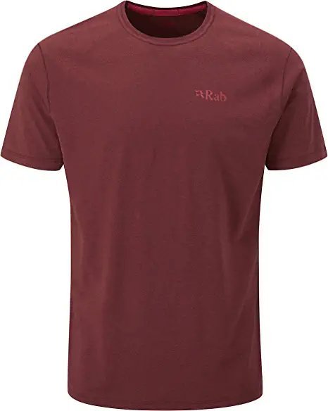 Rab Koszulka meska Mantle Tee Oxblood Red Marl r. S (QBL-11) 10991232 (821468959071)