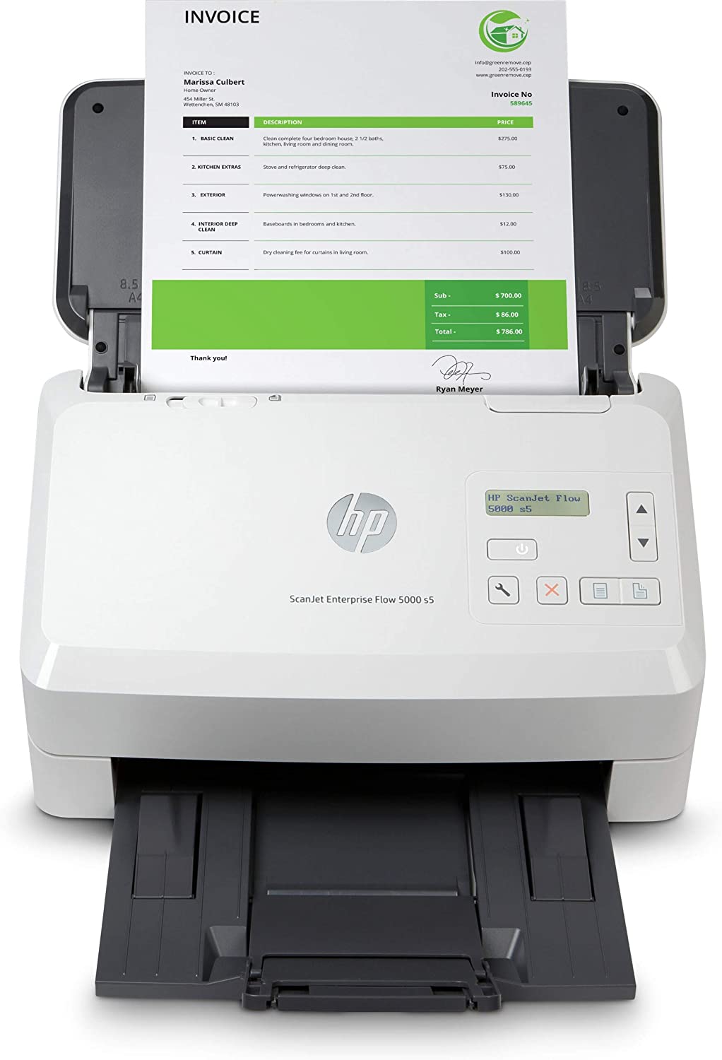 HP Scanjet Enterprise Flow 5000 s5 600 x 600 DPI Sheet-fed scanner White A4, Feed Scanner skeneris