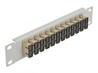 Patch Panel - Rack montierbar - SC Duplex MM X 12 - Grau, beige - 1U - 25.4 c... datortīklu aksesuārs