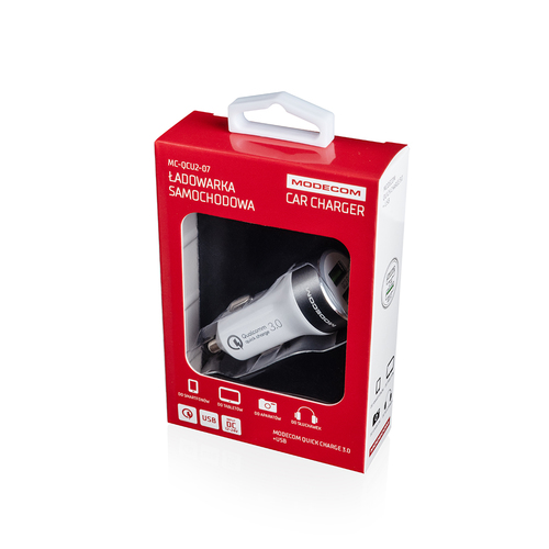 Car charger MC-QCU2-07 (Quick Charge 3.0 + USB) iekārtas lādētājs