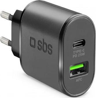 Ladowarka SBS Mobile 1x USB-A 1x USB-C  (JAB-7170489) JAB-7170489 (8018417329074) iekārtas lādētājs