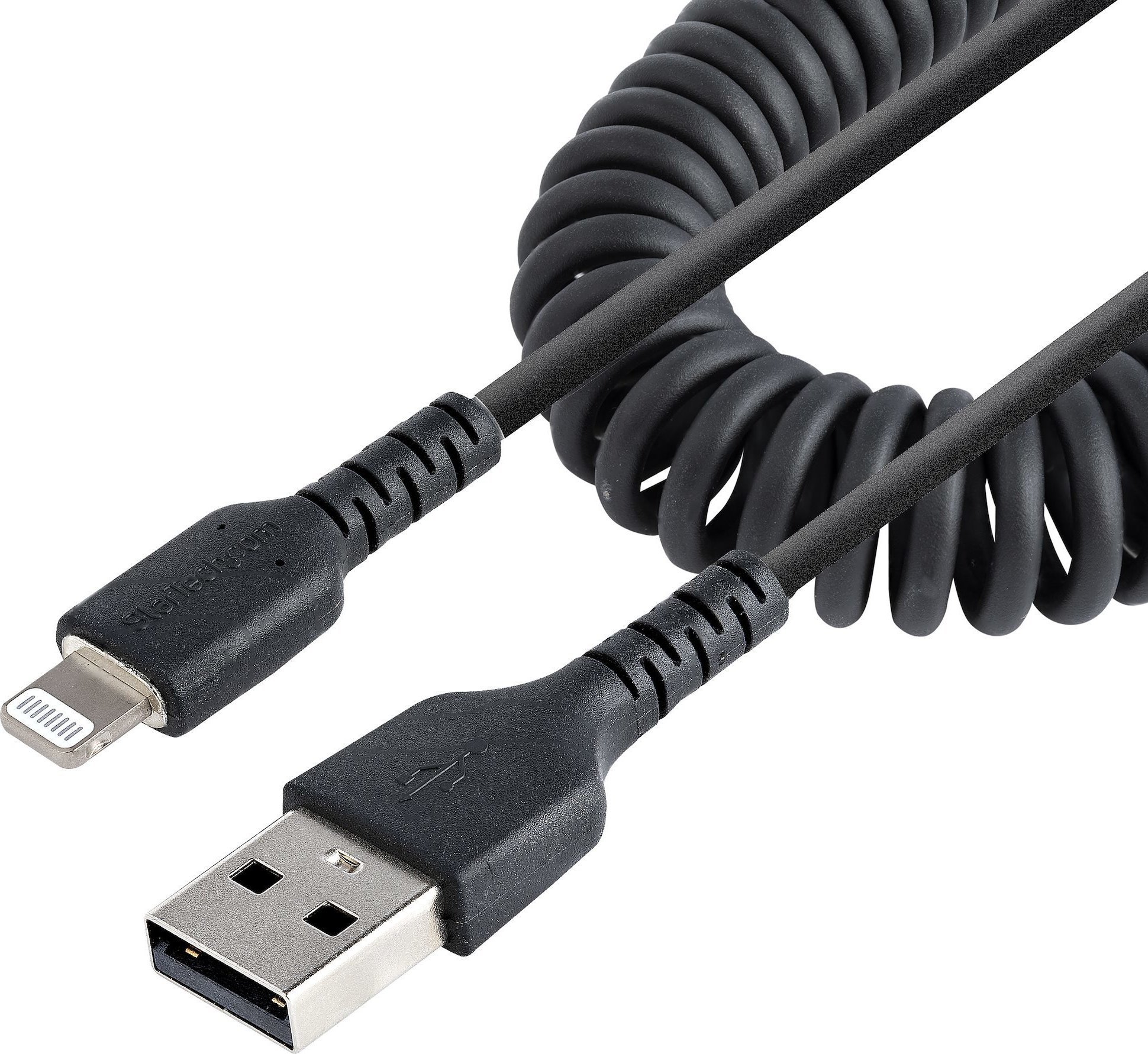 50cm USB auf Lightning Kabel, Spiralkabel, MFi zertifiziert, Schnellladekabel... adapteris