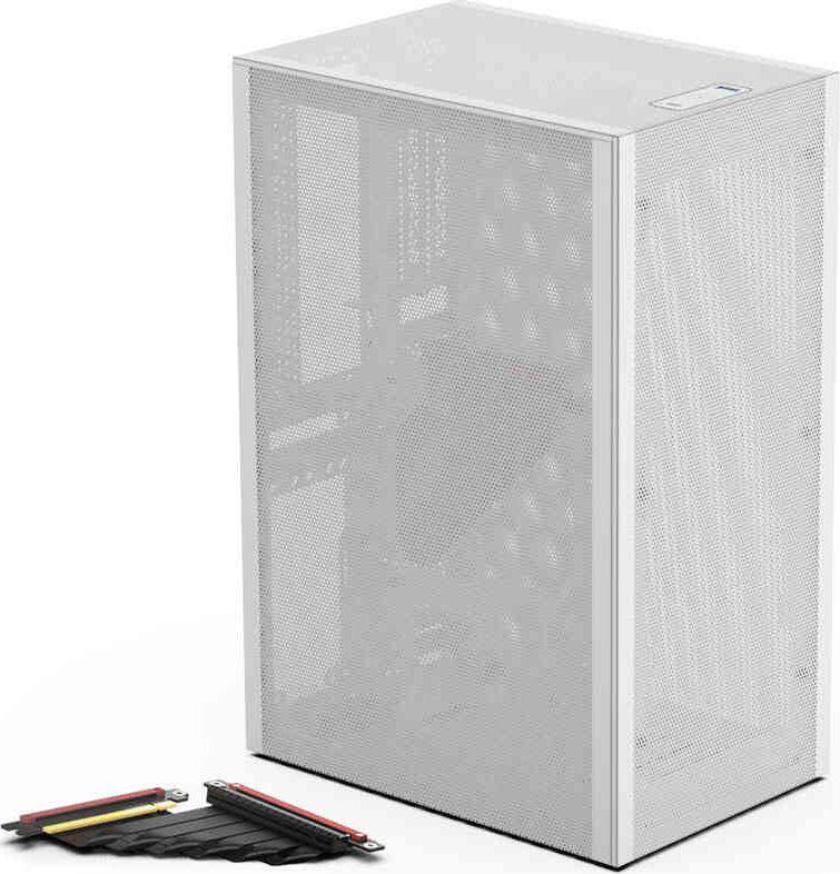 Ssupd Meshlicious Full Mesh PCIE 4.0 Edition Mini-ITX Gehause - weis Datora korpuss