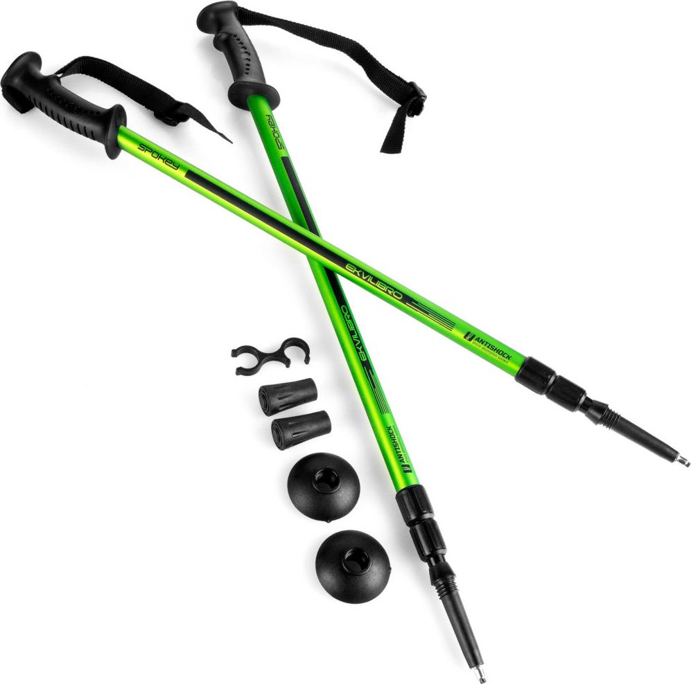 Spokey Trekking sticks 105-135 cm EKVILIBRO green