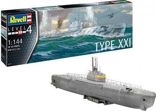 Plastic model German Submarine TYP XXI 1/144 Rotaļu auto un modeļi