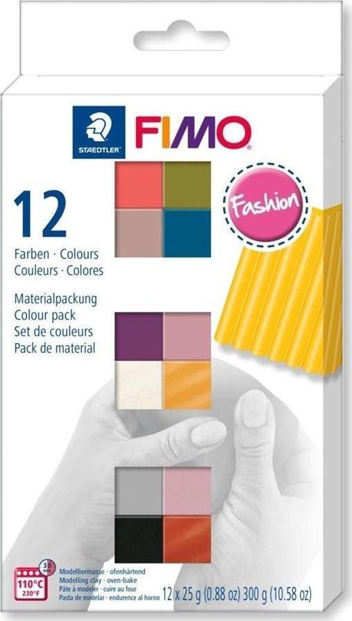 Staedtler Fimo Soft 12x25g kolory Fashion konstruktors