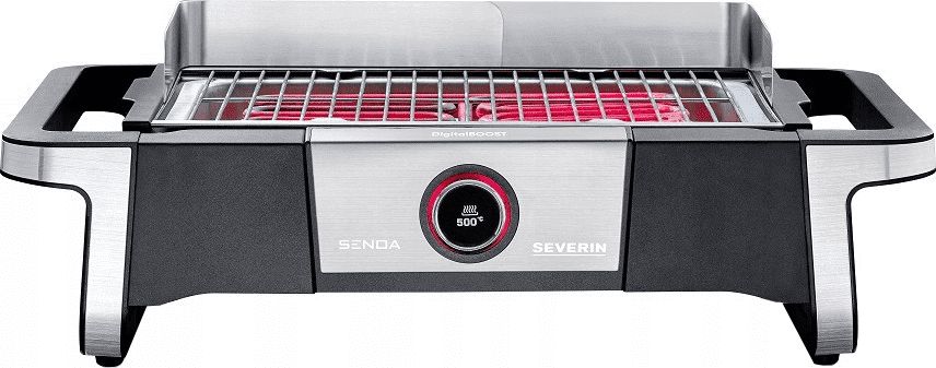 Severin PG 8114 DigitalBOOST Grill Tisch Elektro Schwarz - Silber 3000 W (PG8114) 4008146034589