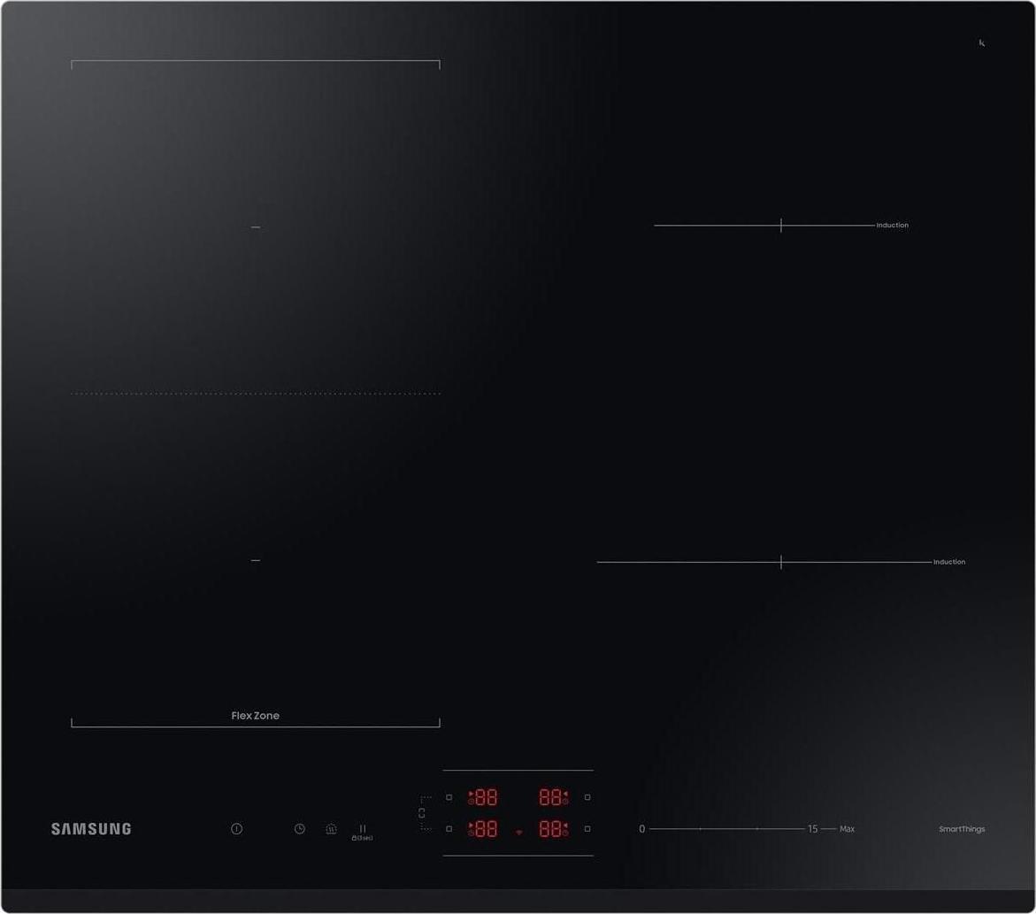 Samsung NZ64B5046GK Black Built-in 59 cm Zone induction hob 4 zone(s) plīts virsma