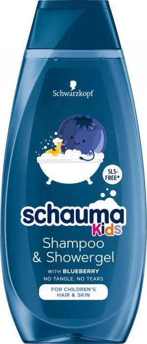 Schauma SCHAUMA_Kids Shampoo and Showergel szampon do wszystkich rodzajow wlosow i zel pod prysznic dla dzieci Blueberry 400ml 9000101657715 Matu šampūns