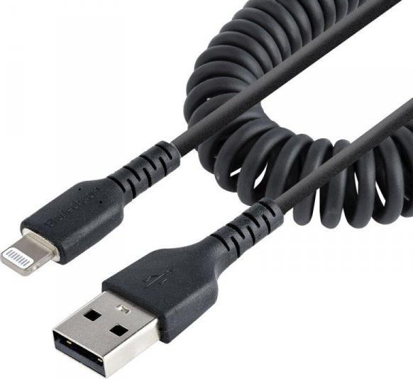 1m USB auf Lightning Kabel, Spiralkabel, MFi zertifiziert, Schnellladekabel f... adapteris