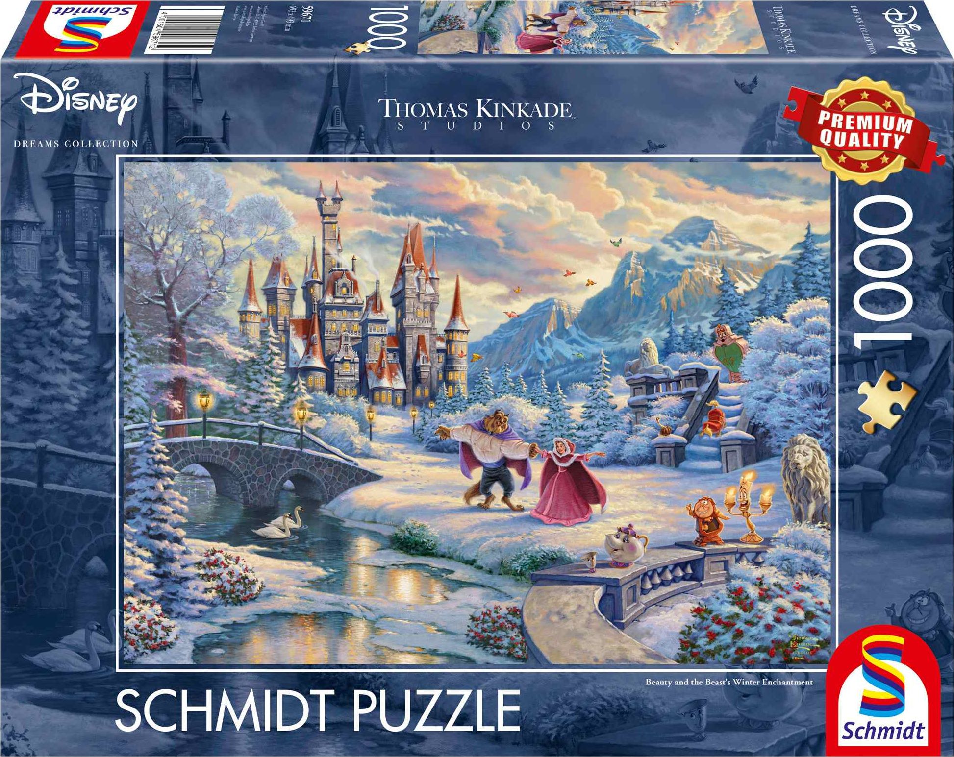 Schmidt Spiele Puzzle PQ 1000 Thomas Kinkade Beauty and the Beast G3 puzle, puzzle