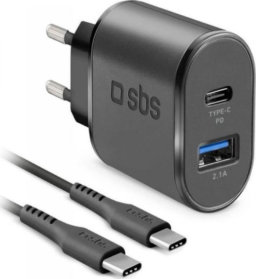 Ladowarka SBS Mobile 1x USB-A 1x USB-C 3 A (TEKITTRPDCCK) iekārtas lādētājs