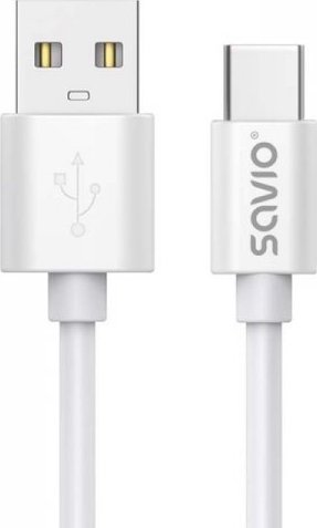 Kabel USB Savio USB-A - USB-C 3 m Bialy (SAVKABELCL-168) SAVKABELCL-168 (5901986047490) USB kabelis