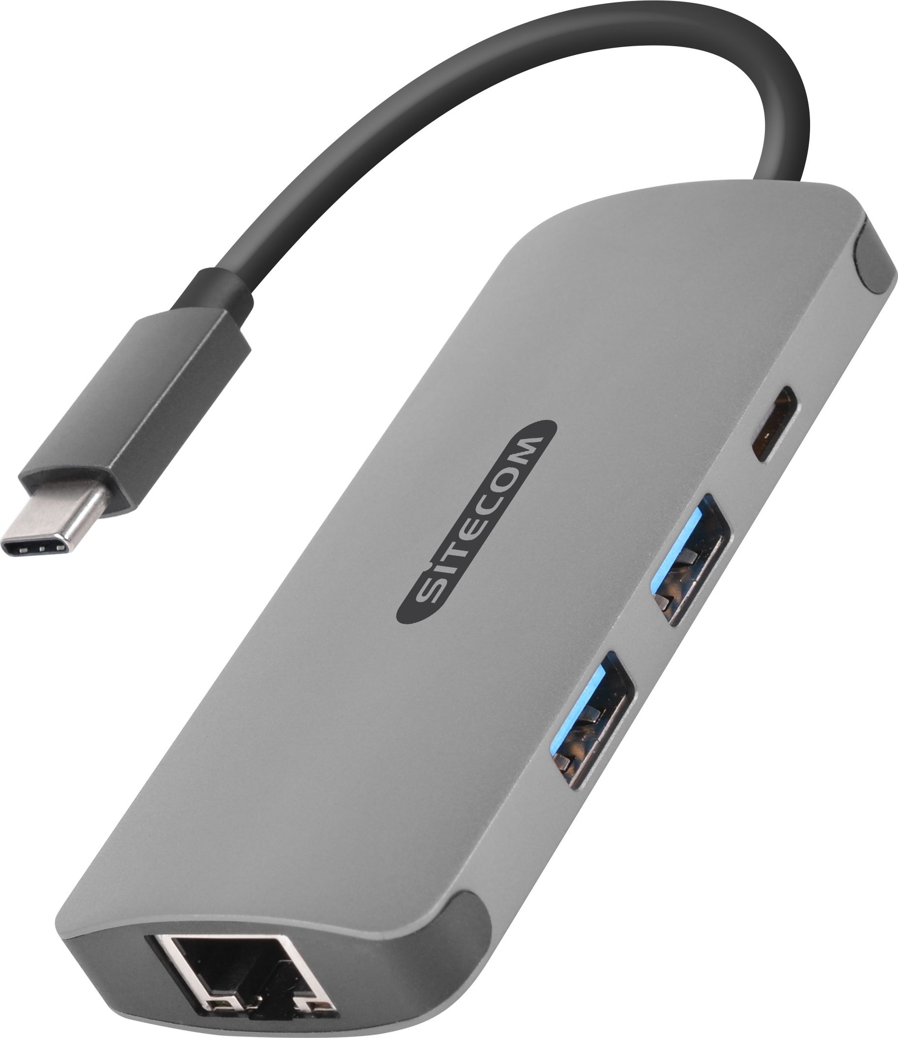 HUB USB Sitecom CN-378 1x RJ-45 1x USB-C PD  + 2x USB-A 3.0 (001909760000) 001909760000 (8716502030538) USB centrmezgli