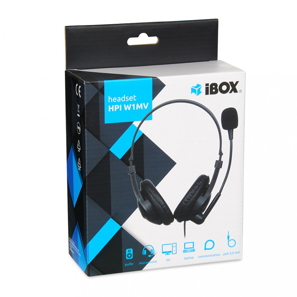 HEADPHONE WITH MICROPHONE I-BOX W1MV austiņas