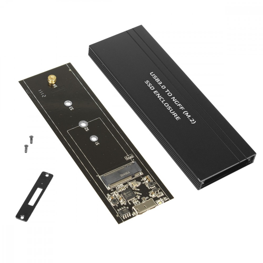 Maclean MCE582 SSD Case Adapter SSD M.2, NGFF, USB 3.0, Sizes 2230/2240/2260/2280, Aluminum enclosure, cietā diska korpuss