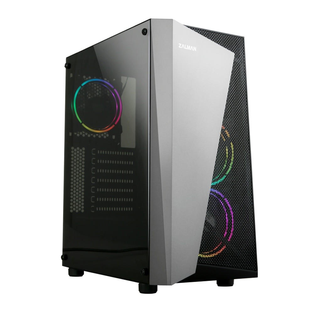 ZALMAN S4 Plus ATX Mid Tower PC Case RGB Fan Datora korpuss