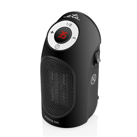 ETA Heater ETA162390000 Fogos mini Fan heater, 400 W, Suitable for rooms up to 8 m, Black