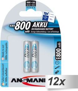 Ansmann Akumulator MaxE AAA / R03 800mAh 24 szt. 8407596 Baterija
