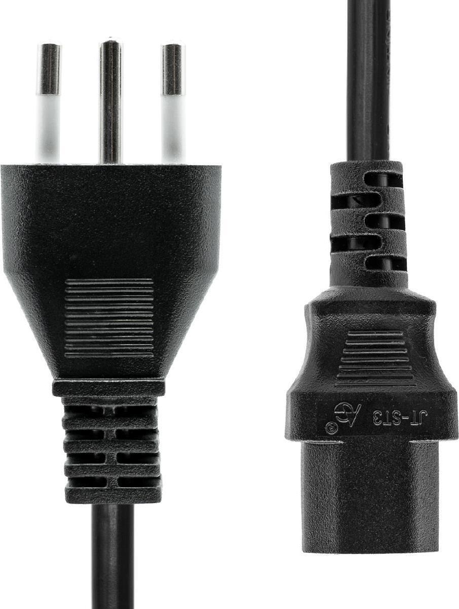 Kabel zasilajacy ProXtend ProXtend Power Cord Italy to C13 1M Black JAB-7072440 (5714590007350) kabelis datoram