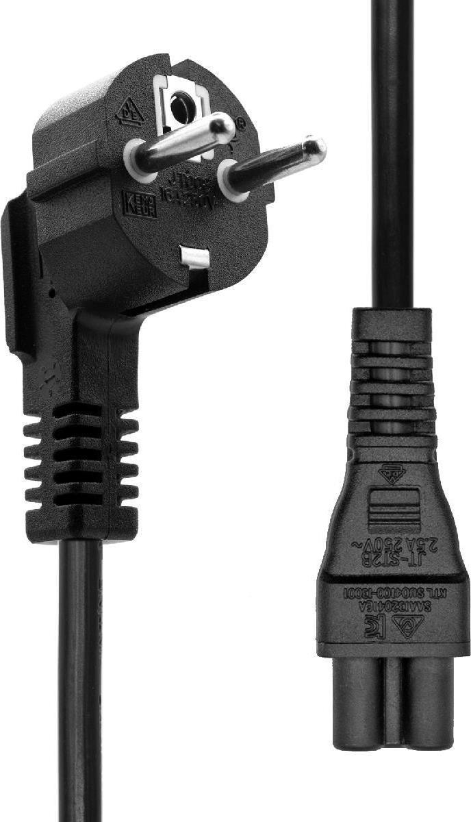 Kabel zasilajacy ProXtend ProXtend Power Cord Schuko Angled to C5 10M JAB-7072418 (5714590008067) kabelis datoram