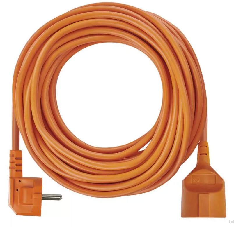 Extension cord 1 socket 20m, 3x1.5 mm orange EMOS P01220R (8592920064535) elektrības pagarinātājs