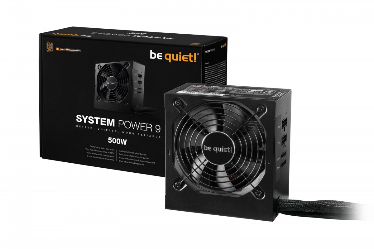 PSU be quiet! System Power 9 500W CM, 80Plus Bronze Barošanas bloks, PSU