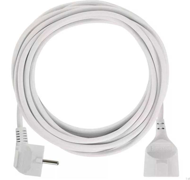 Extension cord 1 socket 7m, 3x1.0 mm white EMOS P0127 (8595025314031) elektrības pagarinātājs