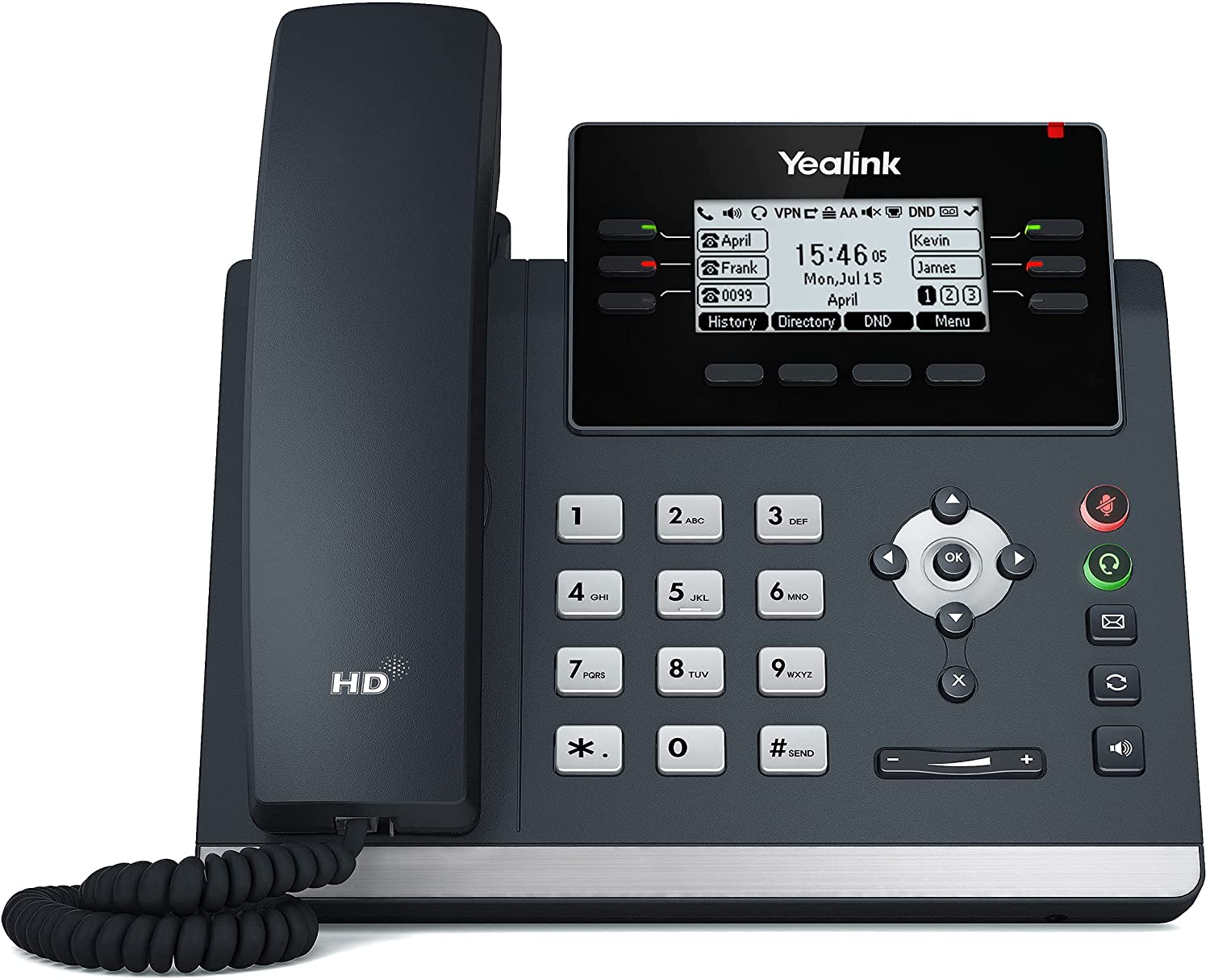 Yealink SIP-T42U IP phone Grey LCD Wi-Fi 6938818304826 IP telefonija