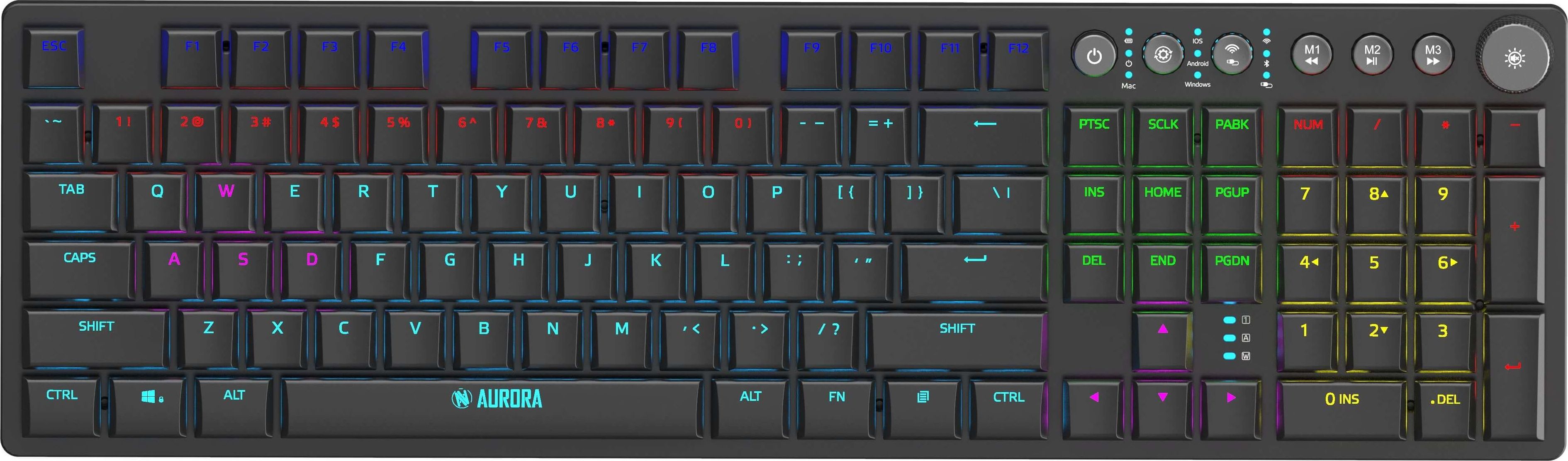 KEYBOARD I-BOX AURORA K-6 RGB, MECHANICAL, GAMING klaviatūra