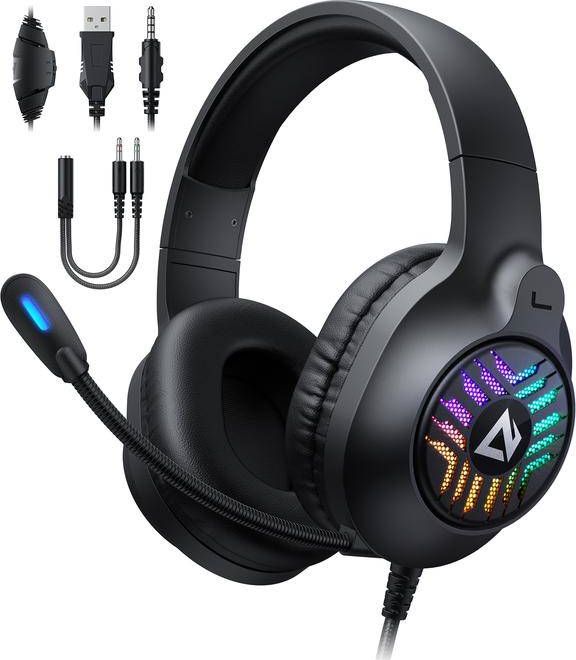Aukey Gaming Headset GH-X1	 Wired, Over-ear, Microphone, 3.5 mm, Noice canceling, Black austiņas