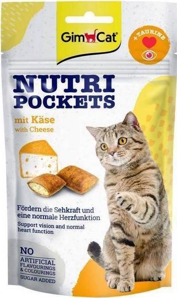 GimCat Nutri Pockets Cheese+Taurine 60g kaķu barība