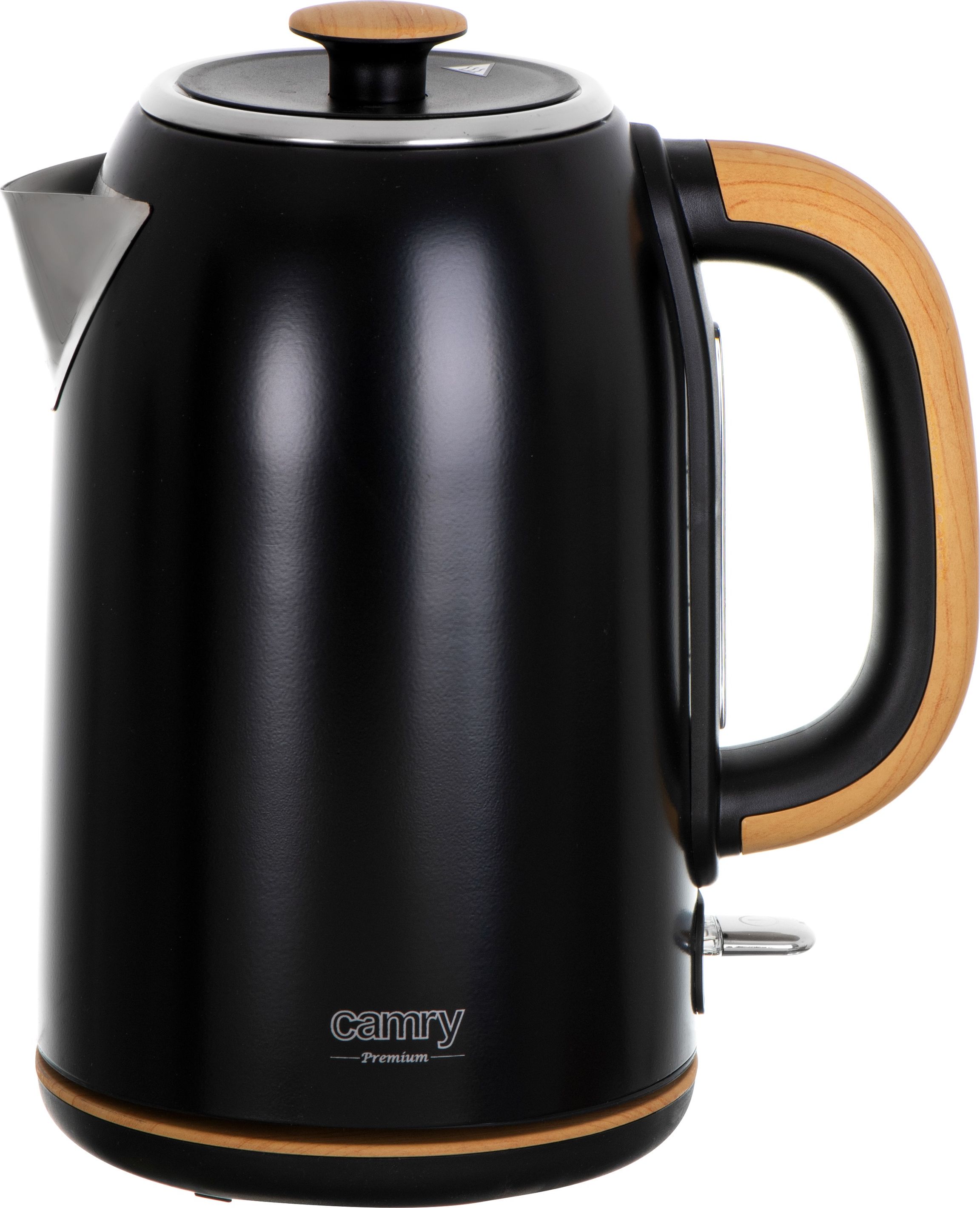 Camry Kettle CR 1342 Electric, 2200 W, 1.7 L, Stainless steel, 360 degrees  rotational base, Black Elektriskā Tējkanna