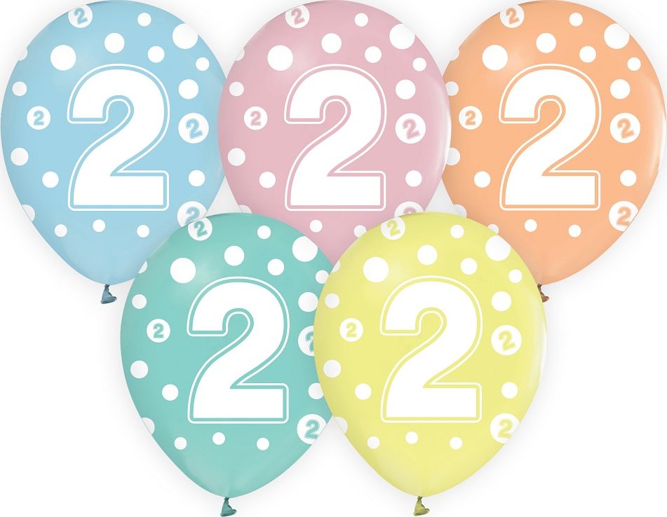 GoDan Balony z cyframi: 2, 12