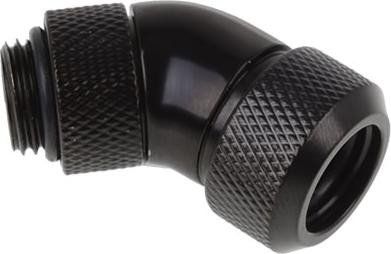 Alphacool Eiszapfen 45° pipe connection 1/4" on 13mm, black - 17407 ūdens dzesēšanas sistēmas piederumi