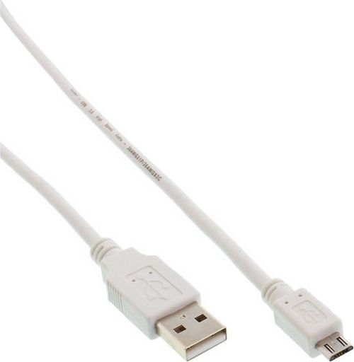 Kabel USB InLine microUSB 5m Balts (31750W) USB kabelis