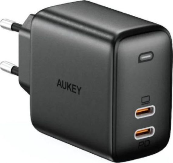 AUKEY PA-B4S Omnia GaN Wall Charger 2xUSB C Po iekārtas lādētājs