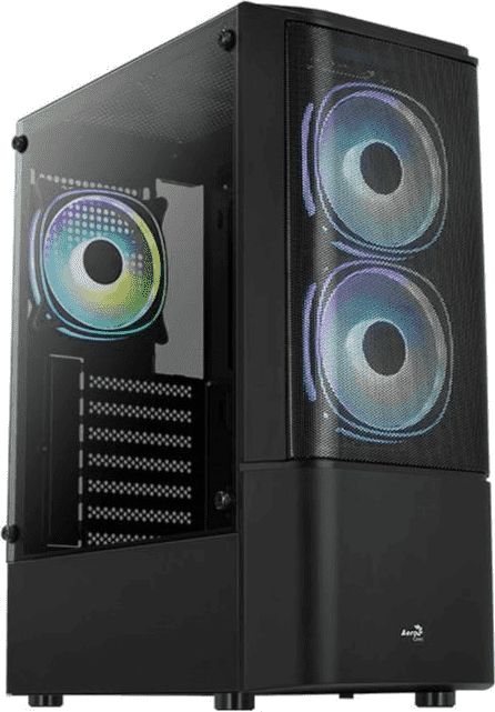 Aerocool Quantum Mesh v2 Midi-Tower, FRGB, Tempered Glass - schwarz Datora korpuss