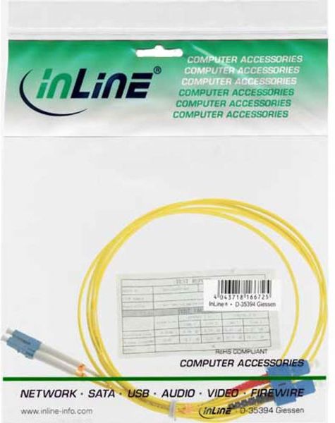 InLine 88656S 0.5m 2x LC 2x SC black, Blau, Rot, white, yellow Glasfaserkabel ... adapteris