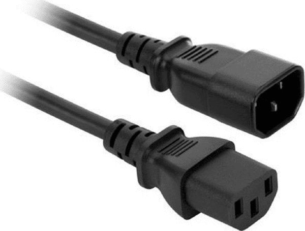 Cable Akyga AK-PC-11A (C14 / IEC C14 / IEC 320 C14 M - C13 M; 5m; black color) kabelis datoram