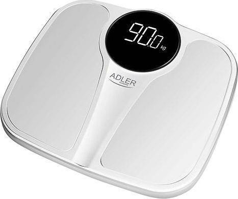 Adler Bathroom Scale AD 8172w	 Maximum weight (capacity) 180 kg, Accuracy 100 g, Body Mass Index (BMI) measuring, White Svari