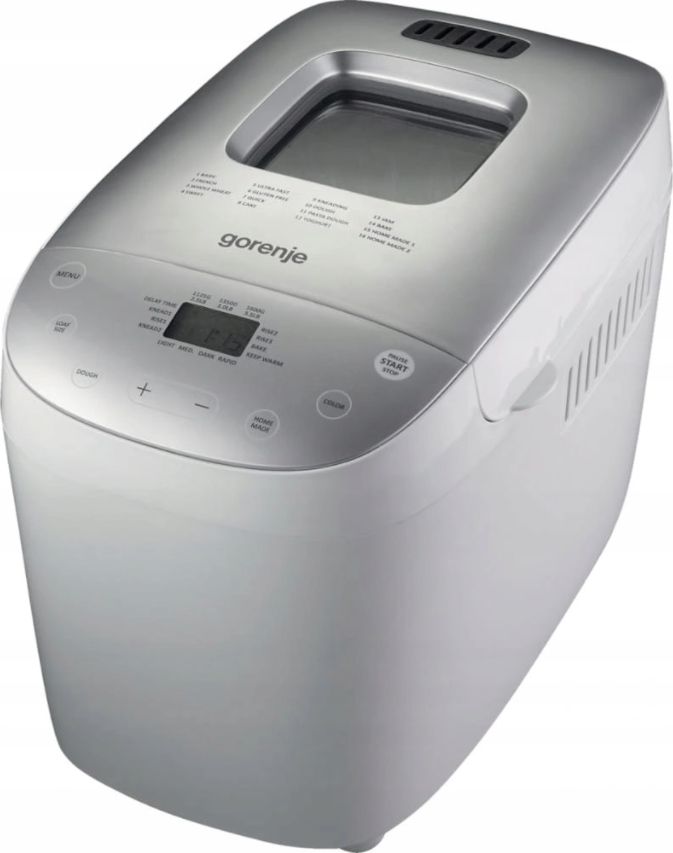 Gorenje Bread maker BM1600WG Power 850 W, Number of programs 16, Display LCD, White/Silver Maizes krāsniņa