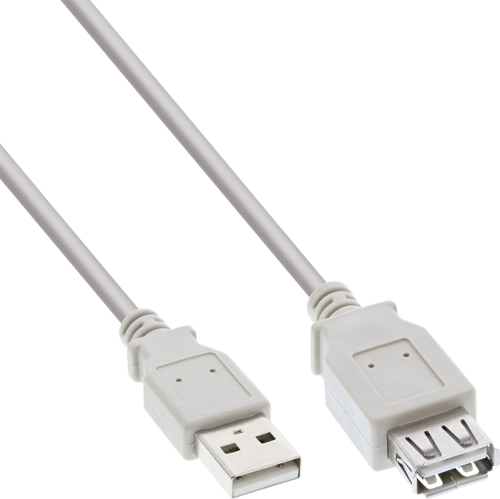 Kabel USB InLine USB A/A, 3m, Pelēks (34603X) kabelis, vads