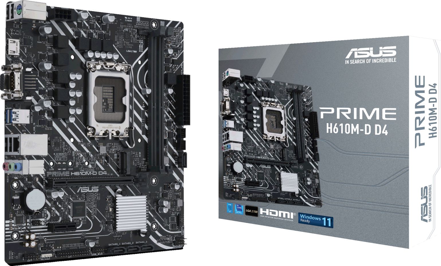 ASUS PRIME H610M-D D4 pamatplate, mātesplate